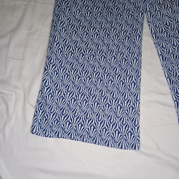 H&M pull on lightweight blue and white wide-leg pants - Picture 8 of 10